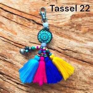 Vibrant Multicolor Tassel Keychain